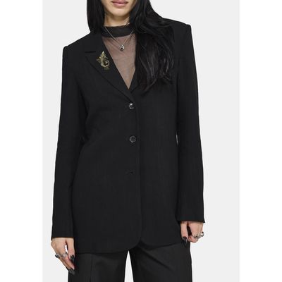 Disturbia Disturbia Ellis Embroidered Longline Blazer