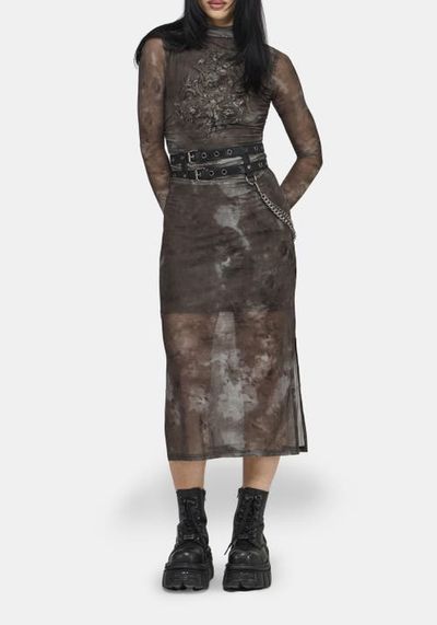 Disturbia Disturbia Eros Realm Graphic Mesh Midi Dress