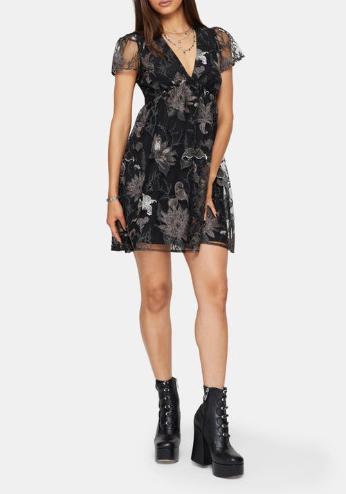 Disturbia Disturbia Estrid Embroidered Mini Dress