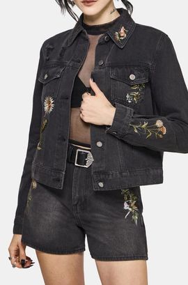 Disturbia Disturbia Faela Fairy Embroidered Denim Jacket