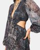 Disturbia Disturbia Gaia Celestial Print Chiffon Maxi Dress - 2