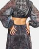Disturbia Disturbia Gaia Celestial Print Chiffon Maxi Dress - 5