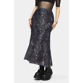 Disturbia Disturbia Haunt Medieval Print Midaxi Skirt