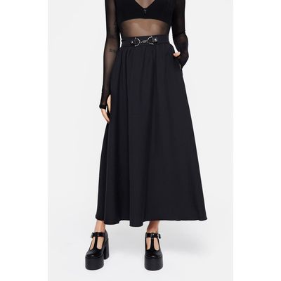 Disturbia Disturbia Haunted Maxi Herringbone Skirt
