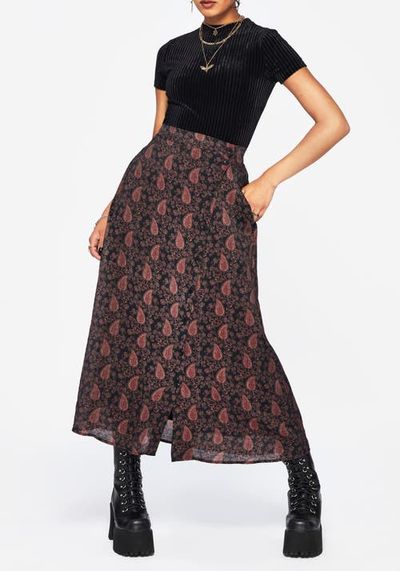 Disturbia Disturbia Isola Button Up Midaxi Skirt