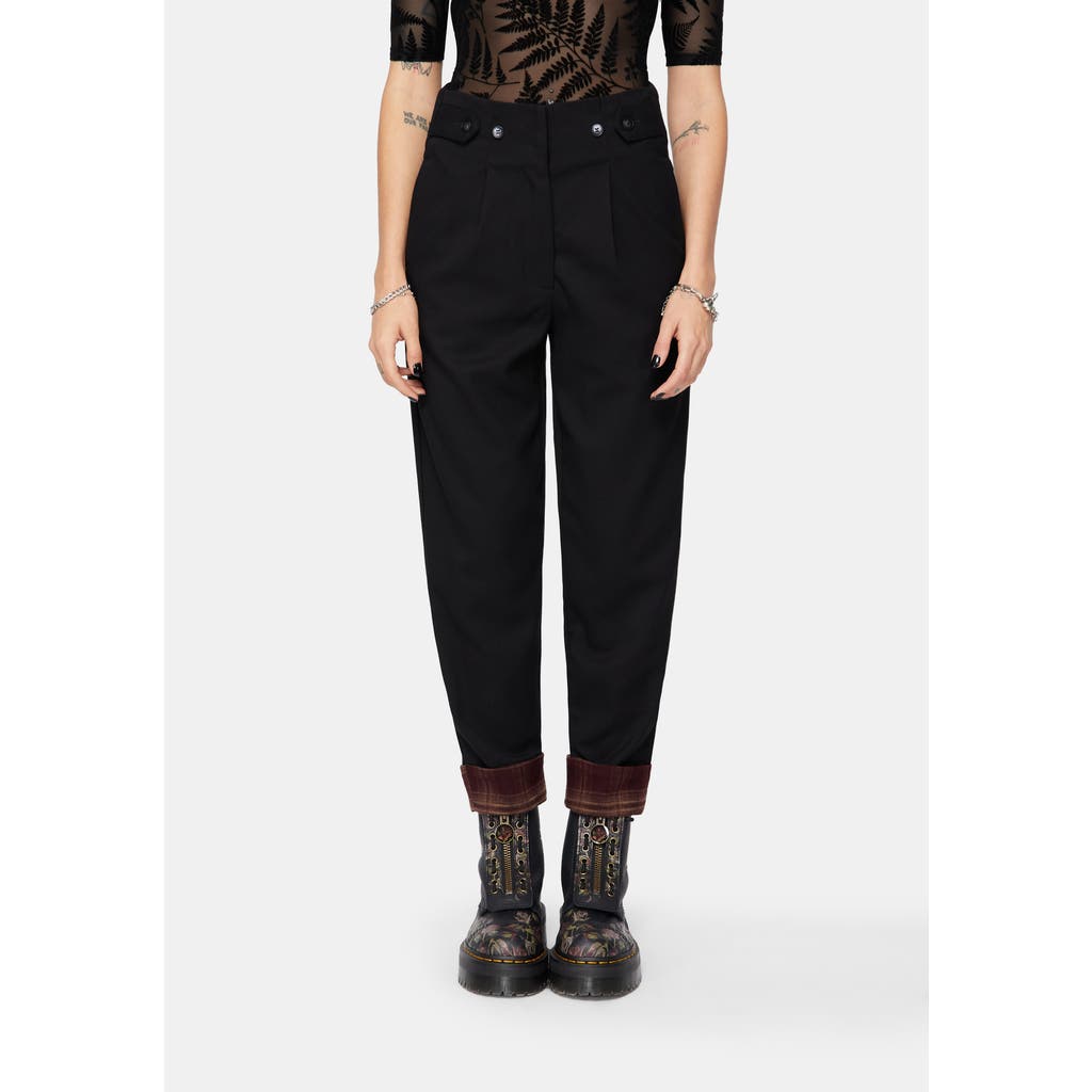 Disturbia Disturbia Loura Tapered Leg Check Turn Up Trouser