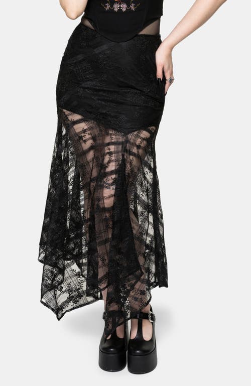 Disturbia Disturbia Lucie Lace Asymmetric Hanky Maxi Skirt