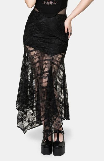 Disturbia Disturbia Lucie Lace Asymmetric Hanky Maxi Skirt