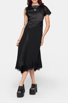 Disturbia Disturbia Lucretia Lace Asymmetric Midi Dress