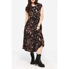 Disturbia Disturbia Luthien Crinkle Printed Midi Dress