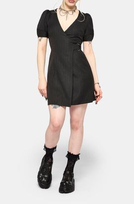 Disturbia Disturbia Meliora Wrap Embroidered Mini Dress