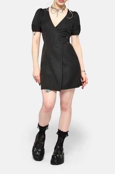 Disturbia Disturbia Meliora Wrap Embroidered Mini Dress