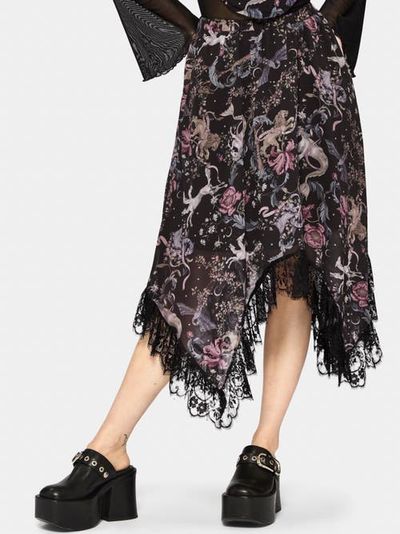 Disturbia Disturbia Merunicorn Enchanted Forest Midi Skirt