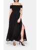 Disturbia Disturbia Mircalla Shirred Bardot Maxi Dress - 1