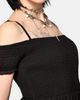 Disturbia Disturbia Mircalla Shirred Bardot Maxi Dress - 5