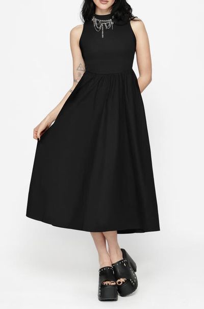 Disturbia Disturbia Morthira Open Back Lace Up Midi Dress