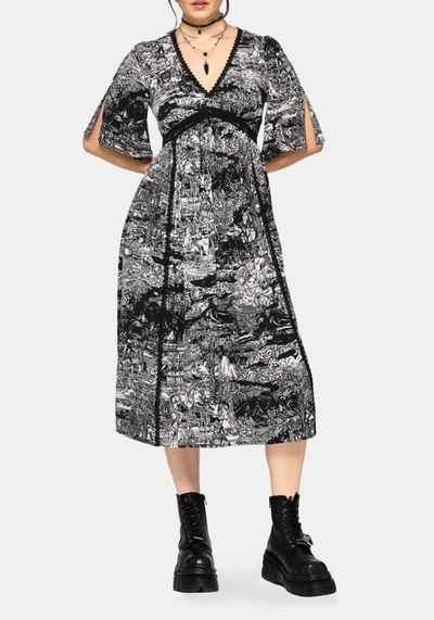 Disturbia Disturbia Nara Boudicca Printed Midi Dress