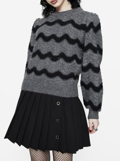 Disturbia Disturbia Nave Stripe Knit Sweater