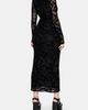 Disturbia Disturbia Paleo Flocked Mesh Maxi Dress - 3