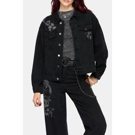 Disturbia Disturbia Phoenix Print Denim Jacket