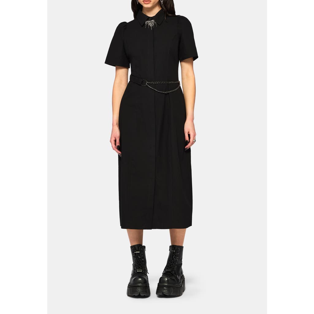 Disturbia Disturbia Phonoi Chain Belted Button Midaxi Dress