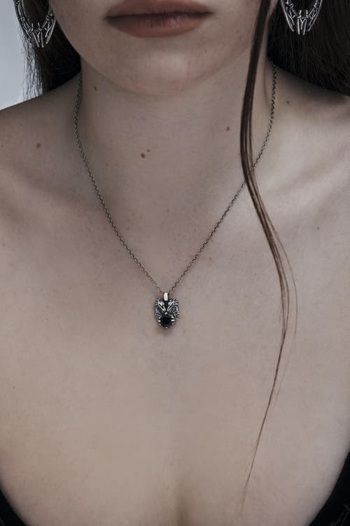 Disturbia Disturbia Querida Sterling Silver Dragon Necklace 