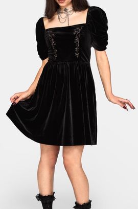 Disturbia Disturbia Rasque Velour Mini Dress