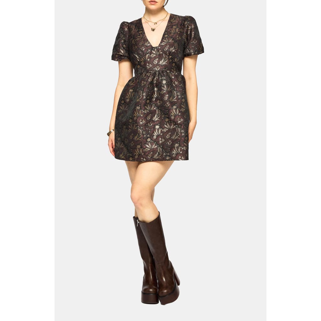 Disturbia Disturbia Rena Snake Jacquard Mini Dress