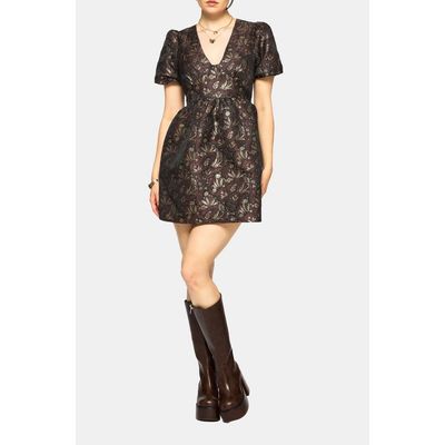Disturbia Disturbia Rena Snake Jacquard Mini Dress