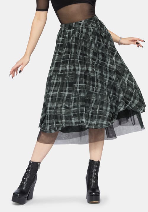 Disturbia Disturbia Rhoswen Layered Check Hitched Skirt