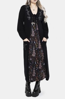 Disturbia Disturbia Rime Cable Knit Sleeve Longline Cardigan