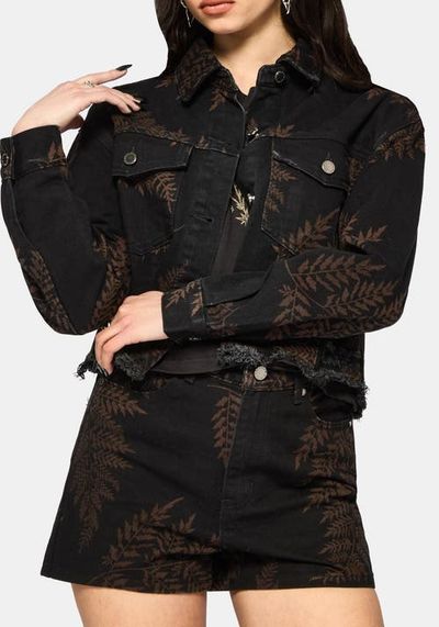 Disturbia Disturbia Ruin Fern Distressed Denim Jacket