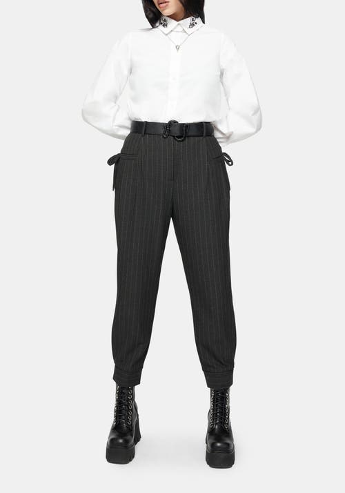 Disturbia Disturbia Sabrina Pinstripe Bow Detail Trouser