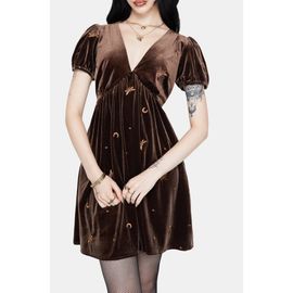 Disturbia Disturbia Seraphine Dragonfly Velour Mini Dress