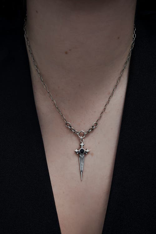 Disturbia Disturbia Sica Sword Sterling Silver Necklace 