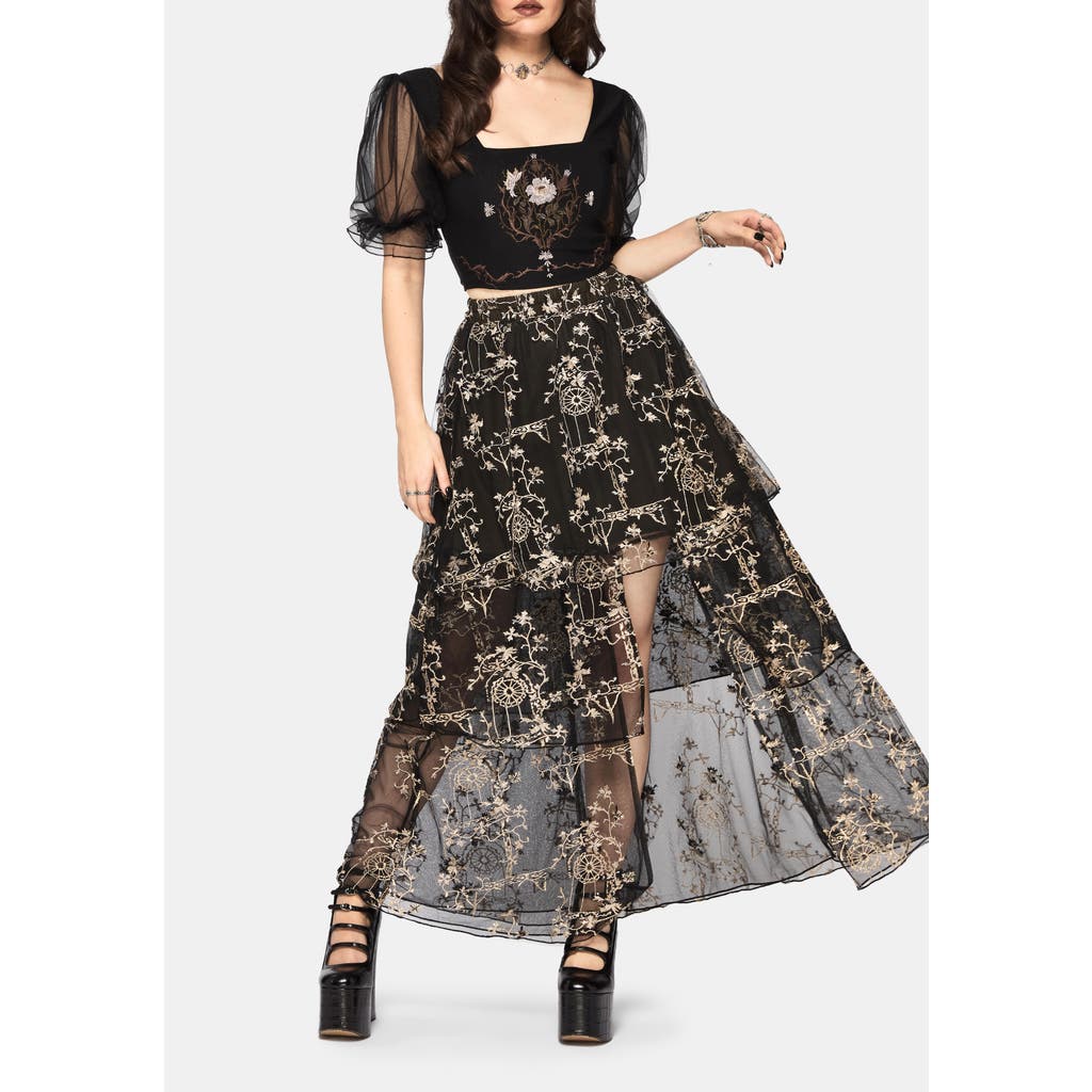 Disturbia Disturbia Stellar Vine Split Tiered Tulle Skirt