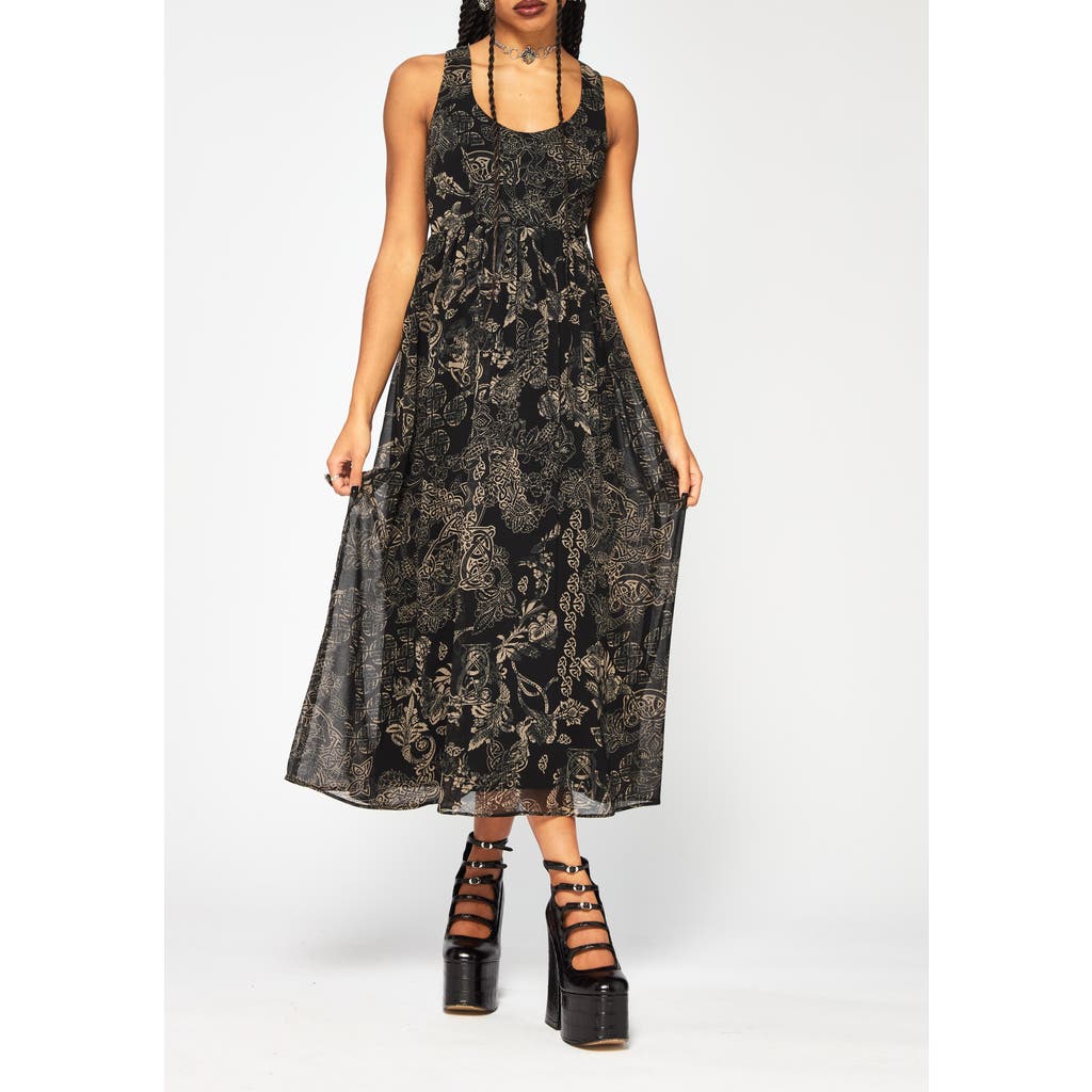 Disturbia Disturbia Surge Celtic Print Cami Midaxi Dress