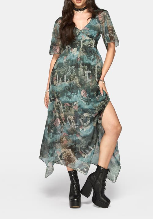 Disturbia Disturbia Thalassa Lace Up Midaxi Dress
