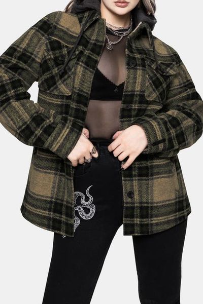 Disturbia Disturbia Trellis Lightweight Shacket