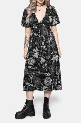 Disturbia Disturbia V-Neck Midi Dress