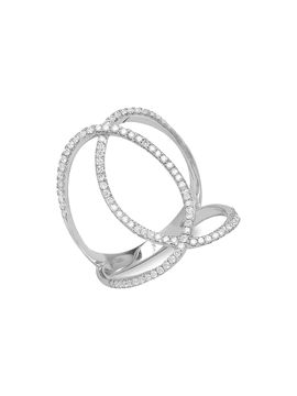 Djula Women's Graphique 18K Gold & 0.46 TCW Diamond Double C Ring