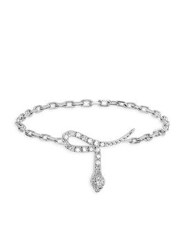 Djula Women's Magic Touch 18K Gold & 0.05 TCW Diamond Snake Chain Ring