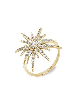 Djula Women's Soleil 18K Yellow Gold & Diamond Starburst Ring