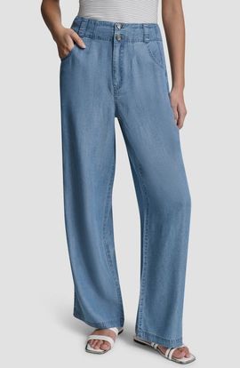 DKNY DKNY 5-Pocket Wide Leg Pants