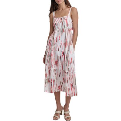DKNY DKNY Abstract Print Midi Dress