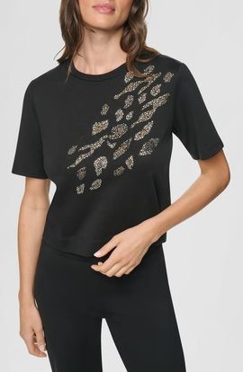 DKNY DKNY Animal Heat Set Stud Cotton T-Shirt