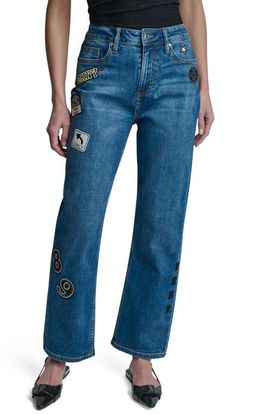 DKNY DKNY Appliqué Straight Leg Jeans