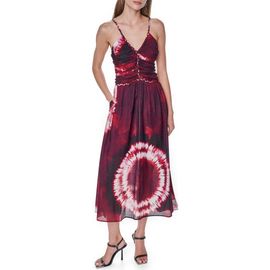 DKNY DKNY Braided Print Voile Midi Dress