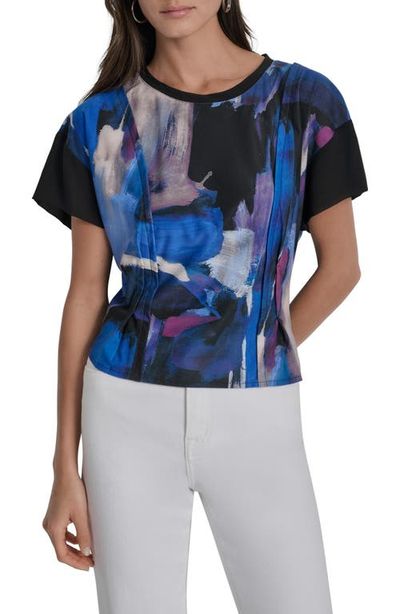 DKNY DKNY Chiffon Sleeve Knit Top