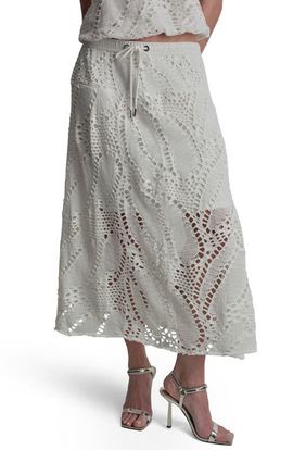 DKNY DKNY Crochet Leaf Midi Skirt